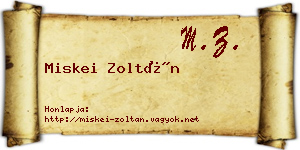 Miskei Zoltán névjegykártya